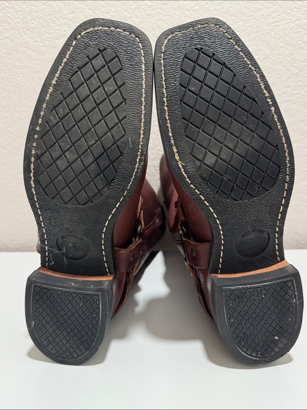 Frye Women’s Vintage Brown Leather Harness Boots - Picture 3 of 7